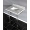 Kingston Brass 30X22 Marble Vanity Top W/ Acrylic Feet Combo, Marble/Nickel KVPB30MASQ6 - alternate 3